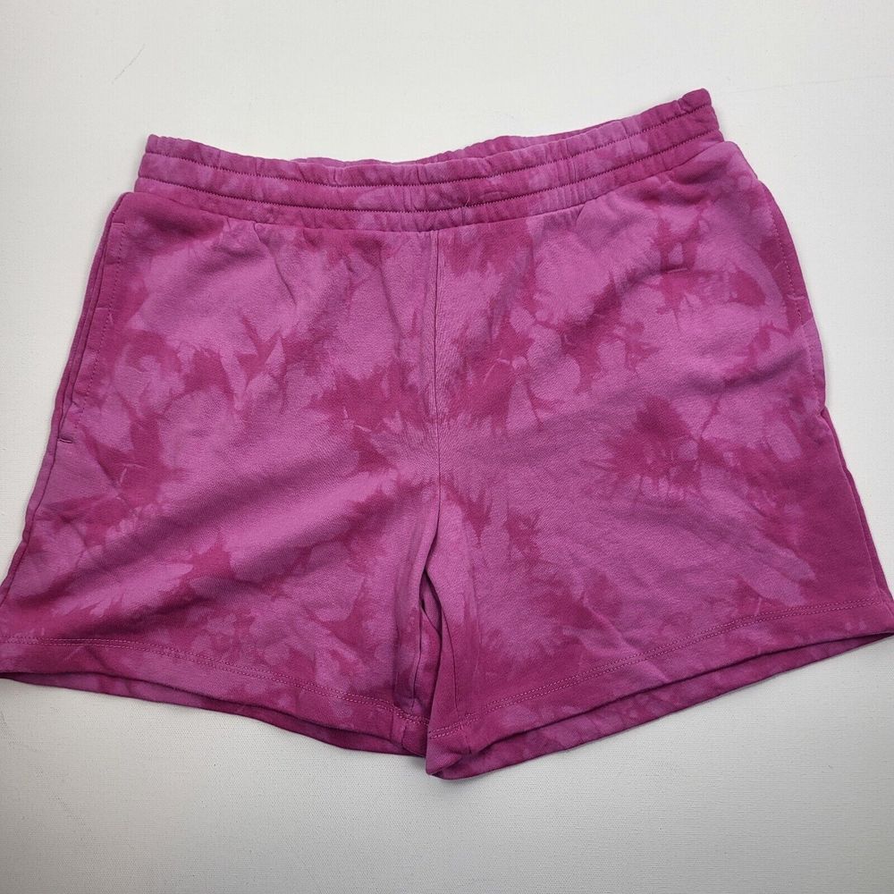 Member's Mark Tie Dye Shorts Relaxed Fit Elastic Waist Casual Comfy‎ Medium pink